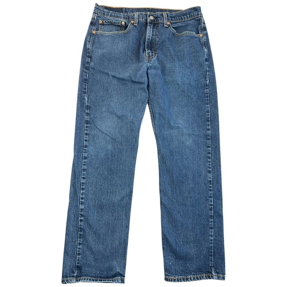 Levi’s 505 Men’s Regular Fit Straight Leg Medium Wash Jeans W34 L27.5